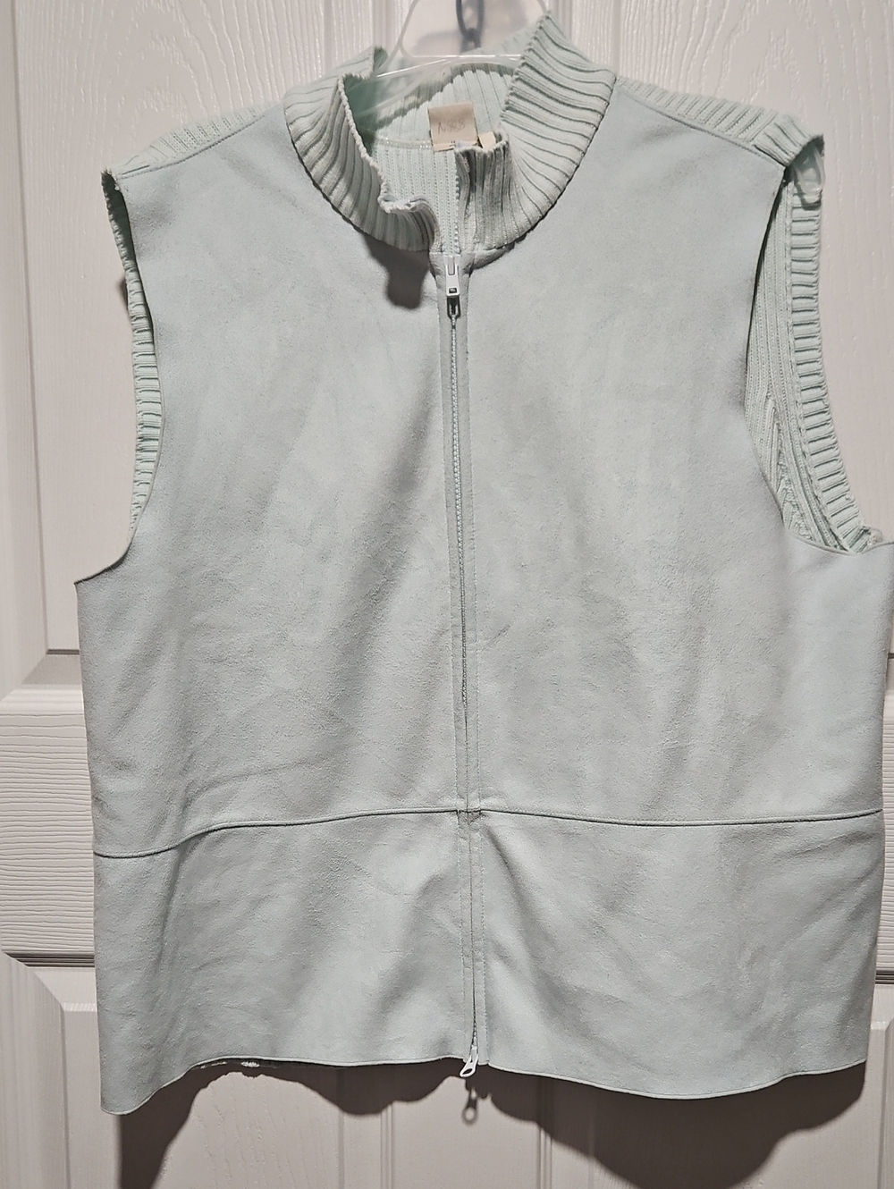 J. Jill Mint Sleeveless Zip-Front Vest